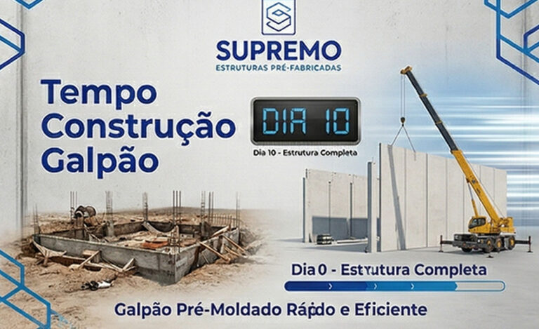 Tempo de construção de um galpão pré-fabricado